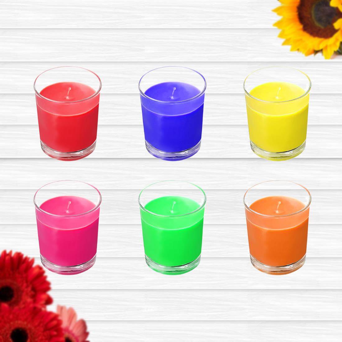 PERFUME CANDLE GLASS FRAGRANCE PACK OF 6