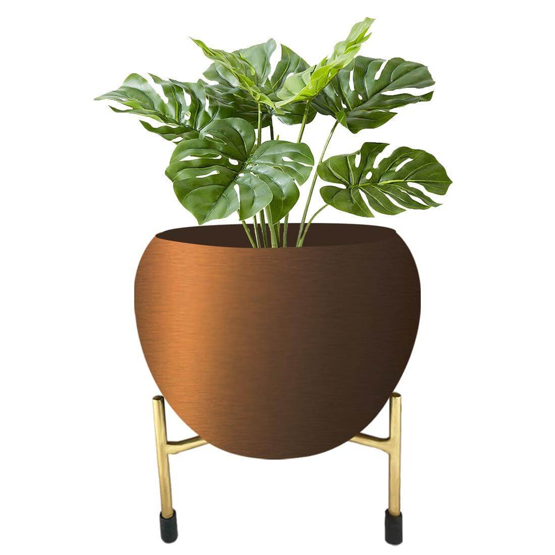 FLOWER POT COPPER WITH STAND